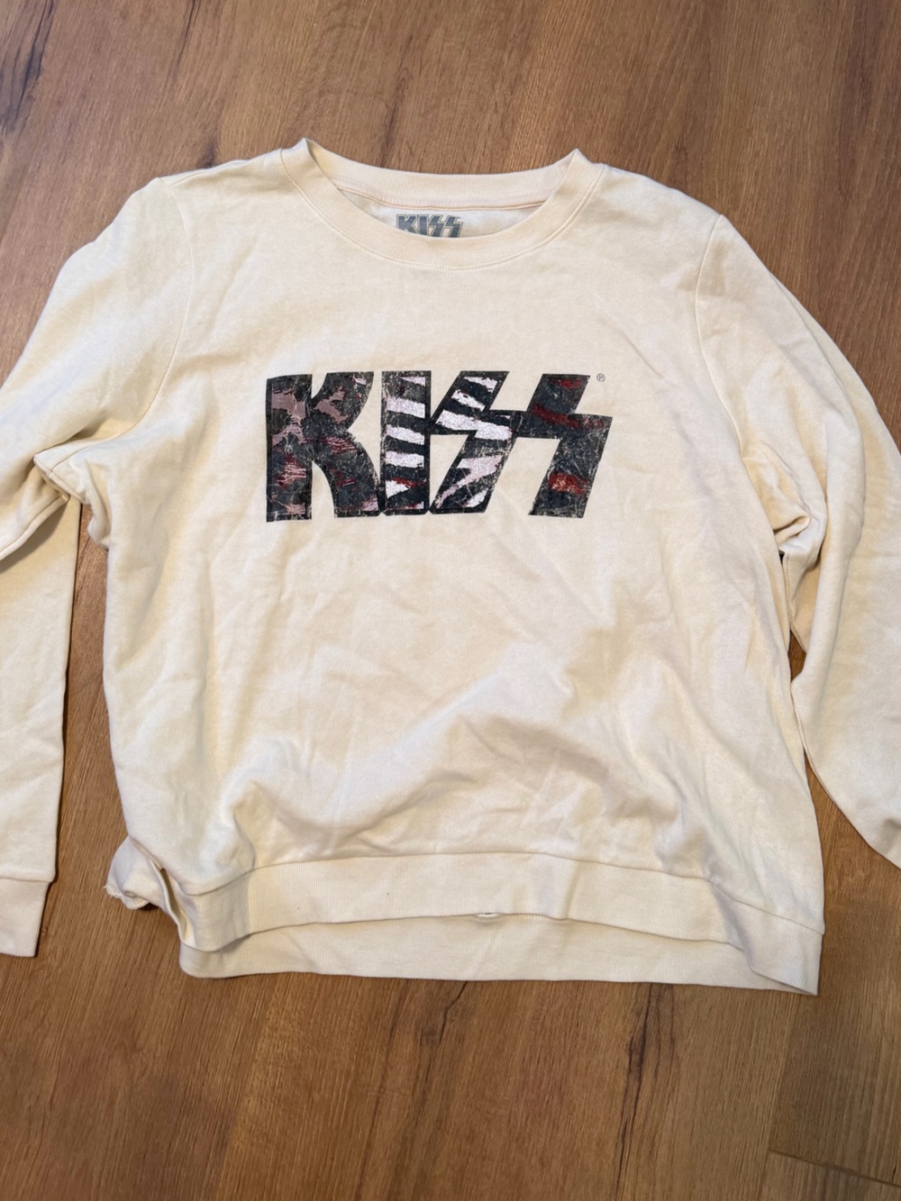 KISS Logo Cream Crewneck Sweatshirt